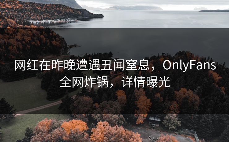 网红在昨晚遭遇丑闻窒息,OnlyFans全网炸锅,详情曝光 网红在昨晚遭遇丑闻窒息,OnlyFans全网炸锅,详情曝光